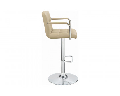 Coaster Adjustable Height Bar Stool - Beige/Chrome