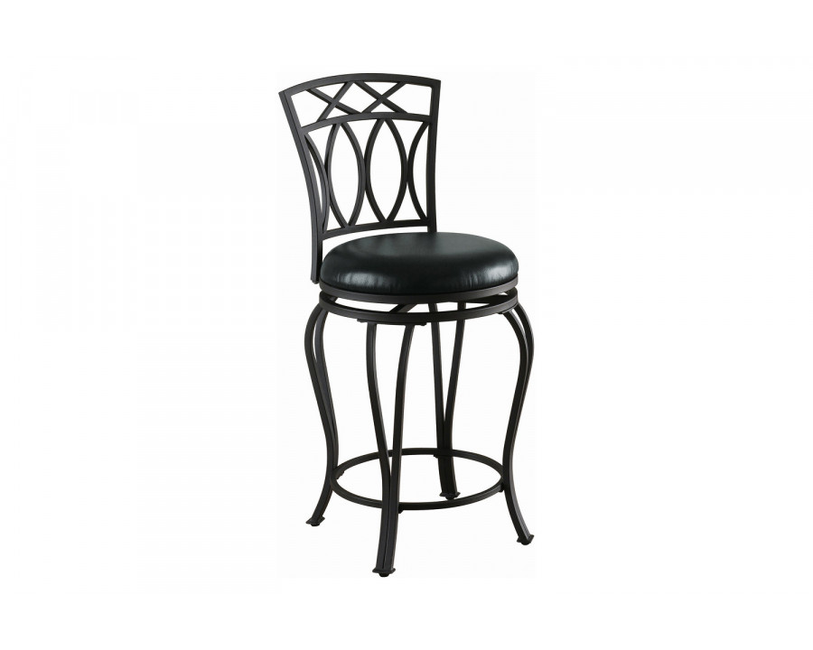 Coaster - Upholstered Swivel Counter Height Stool in Black