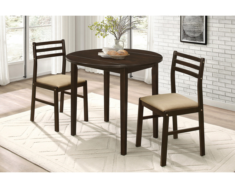 Coaster - 3-Piece Dining Set with Drop Leaf