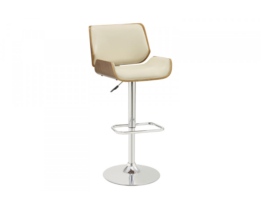 Coaster Upholstered Adjustable Bar Stool - Ecru/Chrome