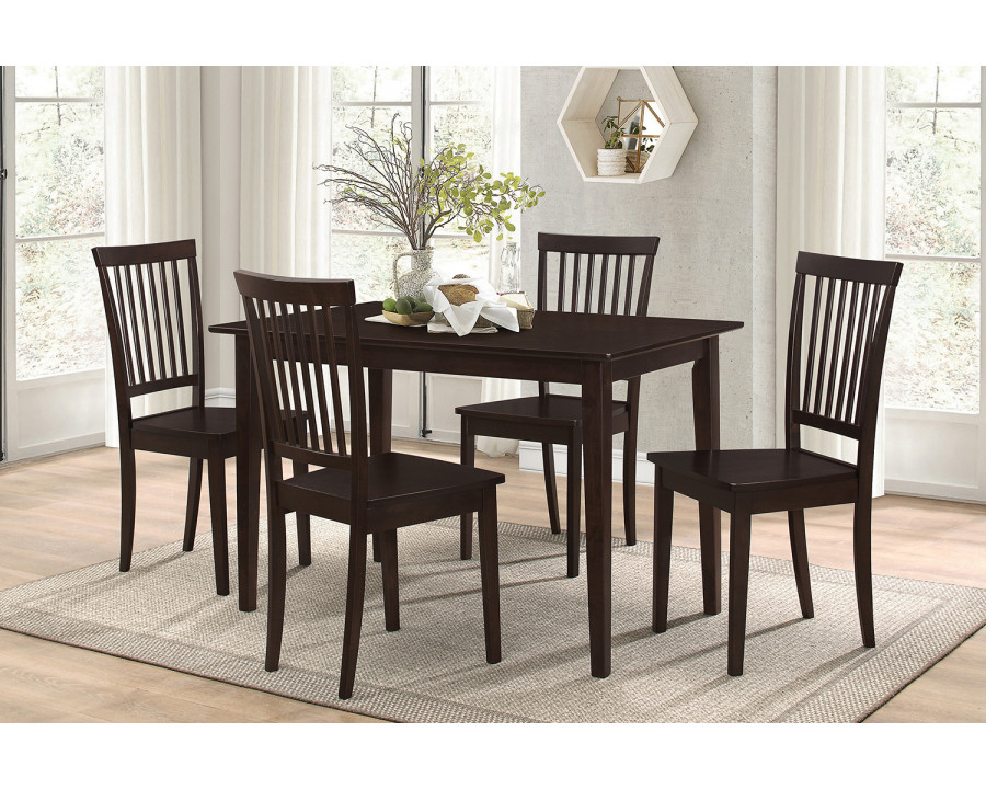 Coaster - 5-Piece Dining Set in Cappuccino