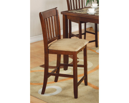 Coaster - 5-Piece Counter Height Dining Set in Red Brown/Tan