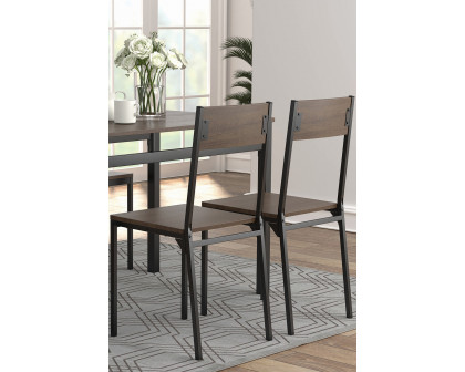 Coaster - 5-Piece Dining Set in Ark Brown/Matte Black