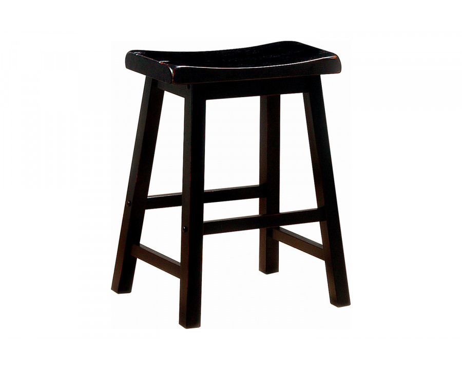 Coaster Wooden Counter Height Stools (Set Of 2) - Black