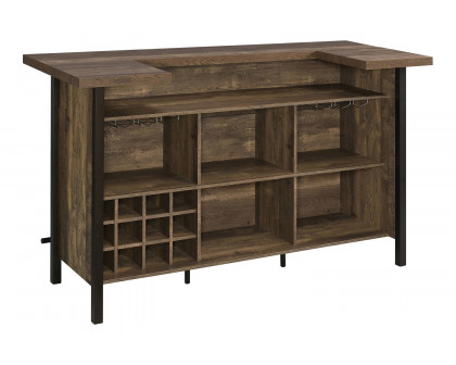 Coaster - Rectangular Storage Bar Unit in Rustic Oak