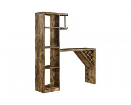 Coaster - 5-Shelf Bar Table Storage in Antique Nutmeg