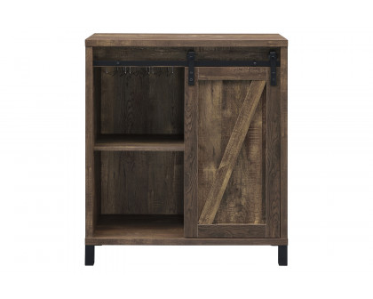 Coaster - Bar Cabinet With Sliding Door in Rustic Oak