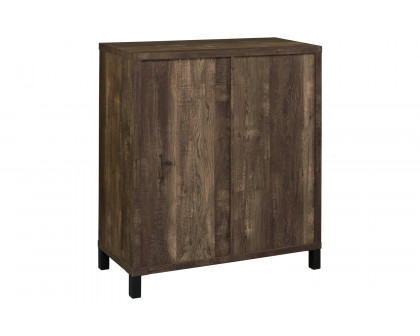 Coaster - Bar Cabinet With Sliding Door in Rustic Oak