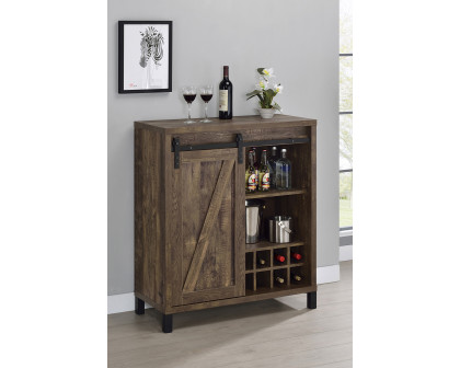 Coaster - Bar Cabinet With Sliding Door in Rustic Oak