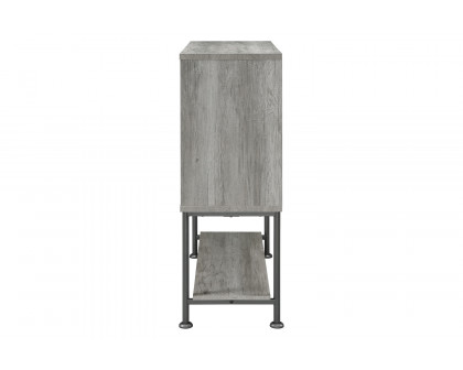 Coaster - Sliding Door Bar Cabinet With Lower Shelf in Gray Driftwood