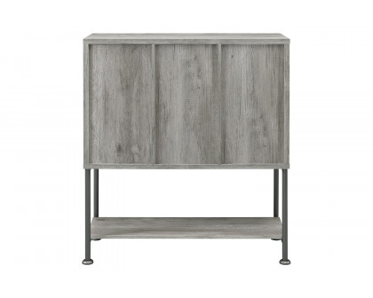 Coaster - Sliding Door Bar Cabinet With Lower Shelf in Gray Driftwood