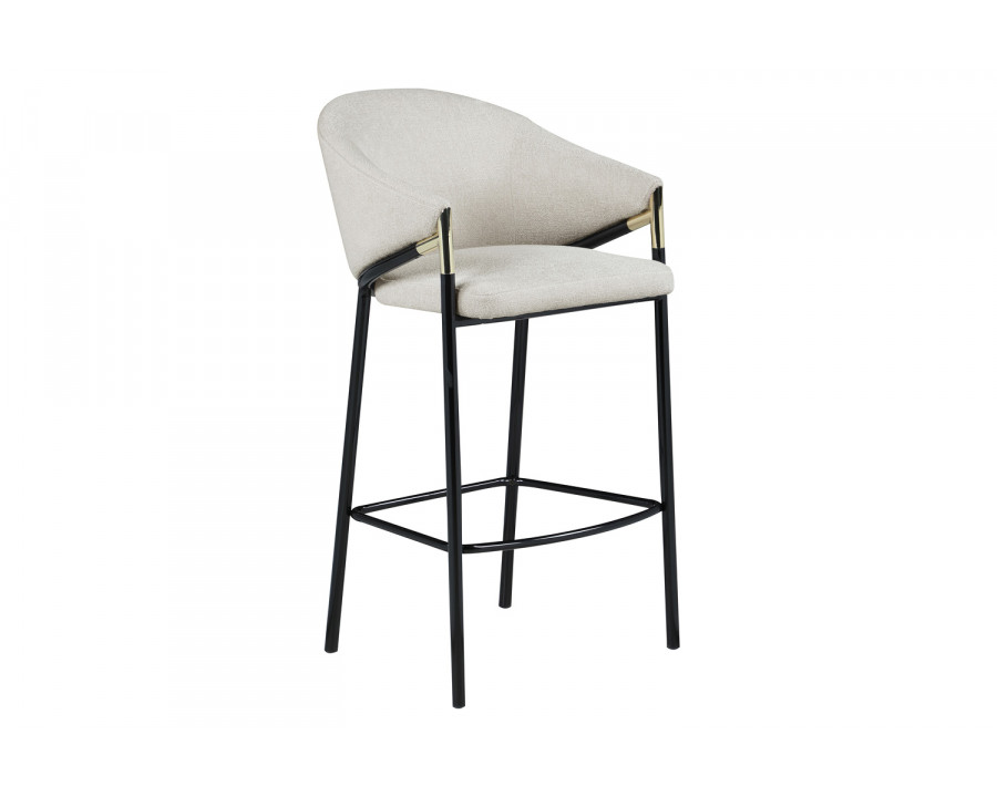 Coaster - Sloped Arm Bar Stools (Set Of 2) in Beige/Glossy Black