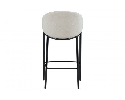 Coaster - Sloped Arm Bar Stools (Set Of 2) in Beige/Glossy Black