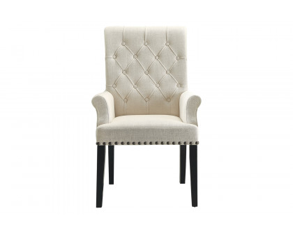 Coaster - Tufted Back Upholstered Arm Chair in Beige