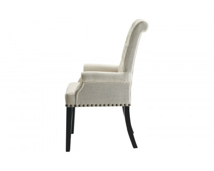 Coaster - Tufted Back Upholstered Arm Chair in Beige