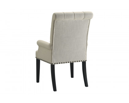 Coaster - Tufted Back Upholstered Arm Chair in Beige