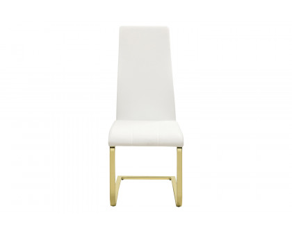 Coaster - Chanel Side Chairs (Set Of 4) in White/Rustic Brass