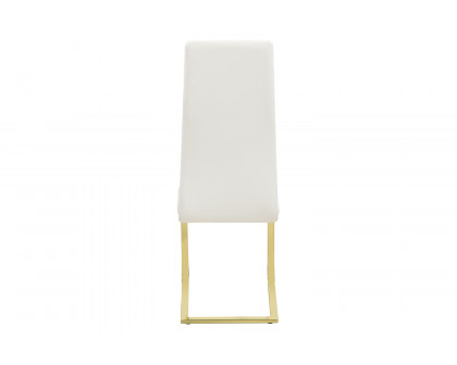 Coaster - Chanel Side Chairs (Set Of 4) in White/Rustic Brass