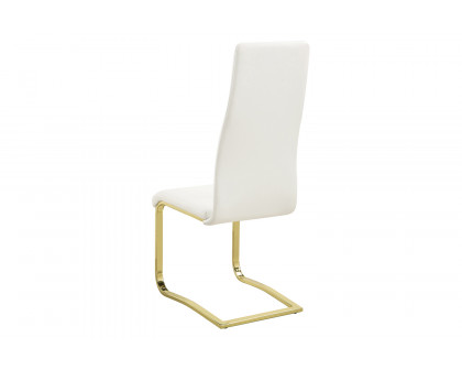 Coaster - Chanel Side Chairs (Set Of 4) in White/Rustic Brass