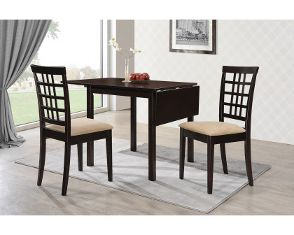 Coaster - Kelso Rectangular Dining Table With Drop Leaf in Cappuccino