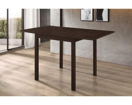 Coaster - Kelso Rectangular Dining Table With Drop Leaf in Cappuccino