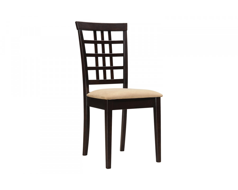 Coaster - Kelso Lattice Back Dining Chairs (Set Of 2) in Cappuccino