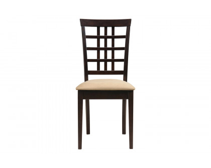 Coaster - Kelso Lattice Back Dining Chairs (Set Of 2) in Cappuccino