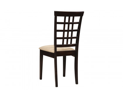 Coaster - Kelso Lattice Back Dining Chairs (Set Of 2) in Cappuccino