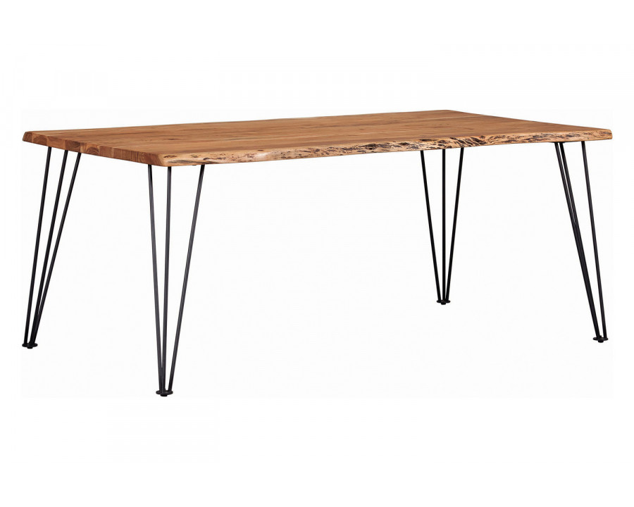 Coaster - Sherman Rectangular Dining Table in Natural Acacia/Matte Black