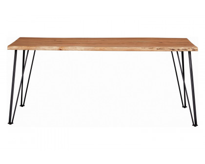 Coaster - Sherman Rectangular Dining Table in Natural Acacia/Matte Black