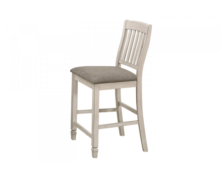 Coaster - Sarasota Slat Back Counter Height Chairs (Set Of 2) in Gray/Rustic Cream