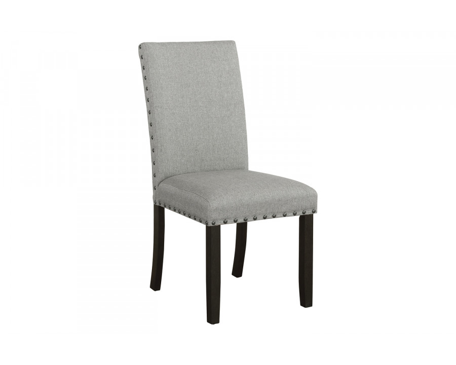 Coaster - Solid Back Upholstered Side Chairs (Set Of 2) in Gray/Antique Noir