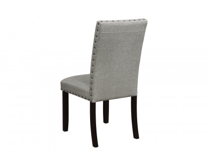 Coaster - Solid Back Upholstered Side Chairs (Set Of 2) in Gray/Antique Noir