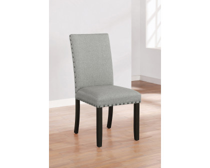 Coaster - Solid Back Upholstered Side Chairs (Set Of 2) in Gray/Antique Noir