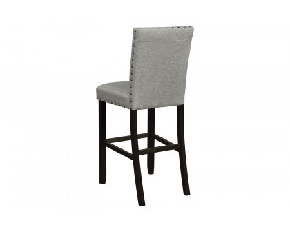 Coaster - Solid Back Upholstered Bar Stools (Set Of 2) in Gray/Antique Noir