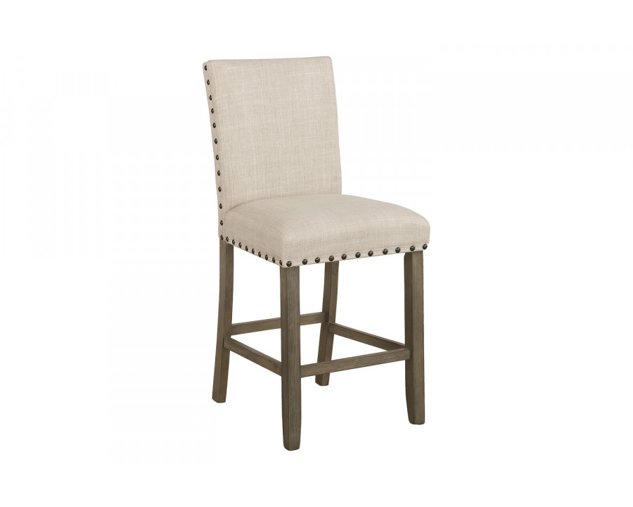 Coaster - Upholstered Counter Height Stools With Nailhead Trim (Set Of 2) in Beige