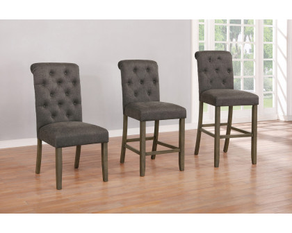 Coaster Calandra Tufted Back Side Chairs (Set Of 2) - Rustic Brown/Gray