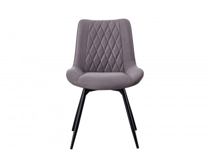 Coaster - Upholstered Tufted Swivel Dining Chairs (Set Of 2) in Gray/Gunmetal