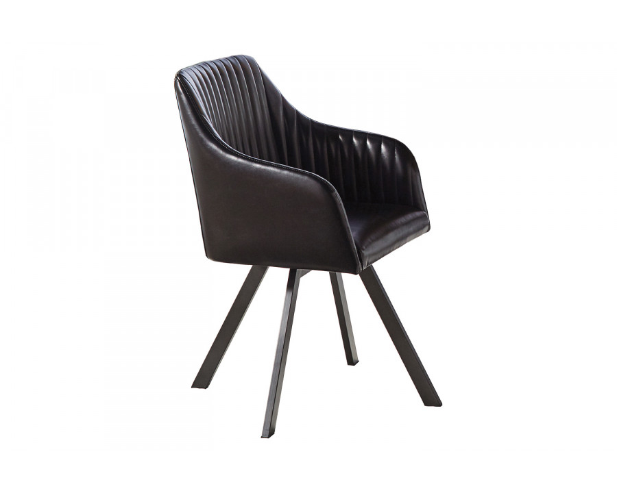 Coaster - Tufted Sloped Arm Swivel Dining Chair