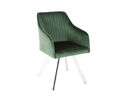 Coaster - Tufted Sloped Arm Swivel Dining Chair