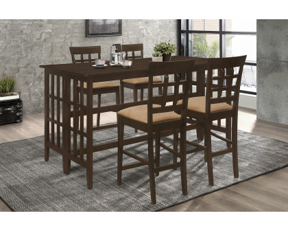 Coaster - Carmina Rectangular Counter Height Table in Brown