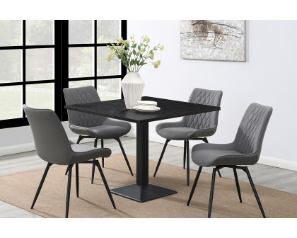 Coaster - Moxee Square Dining Table in Espresso/Gunmetal