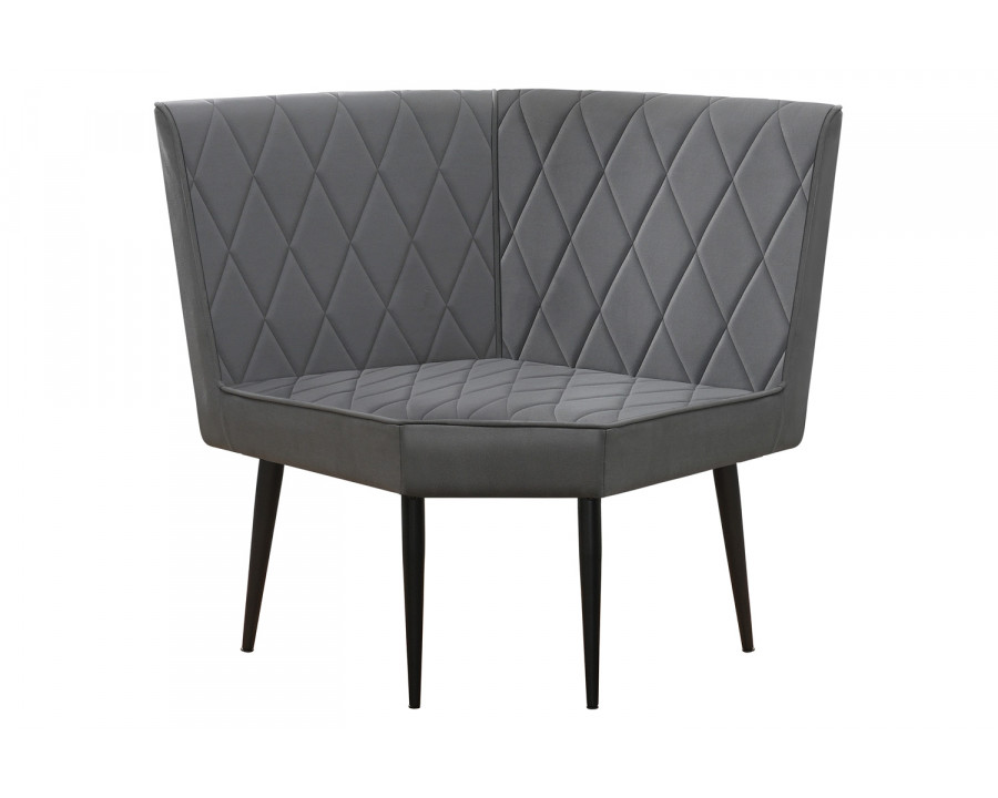 Coaster - Moxee Upholstered Tufted Corner Bench in Gray