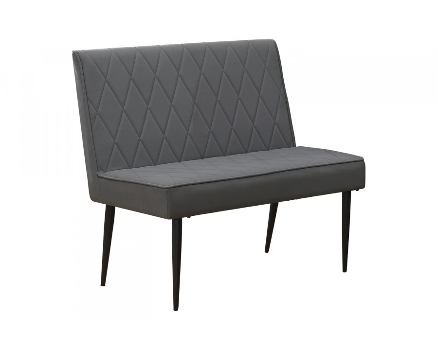 Coaster - Moxee Upholstered Tufted Short Bench in Gray