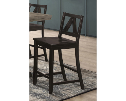 Coaster - Bairn Counter Height Stools With Low Back (Set Of 2) in Black Sand