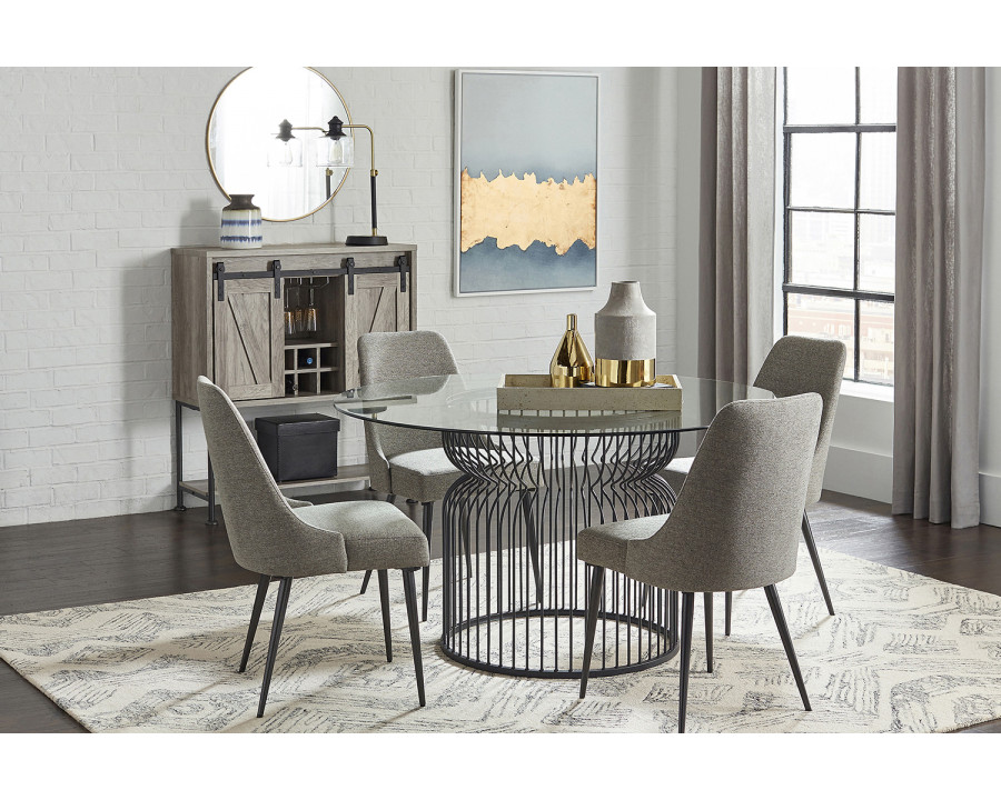 Coaster - Granvia Round Dining Table Base in Gunmetal