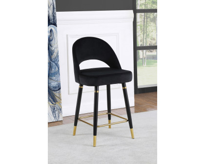 Coaster Lindsey Arched Back Upholstered Counter Height Stools (Set Of 2) - Black