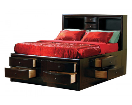 Coaster Phoenix 10-Drawer Eastern King Bed - Deep Cappuccino