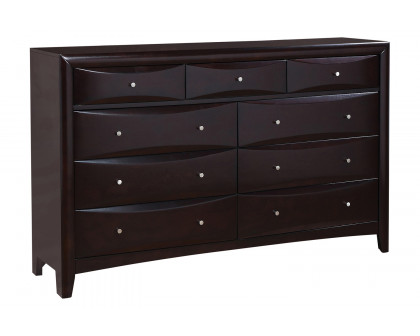 Coaster Phoenix 10-Drawer California King Bed - Deep Cappuccino