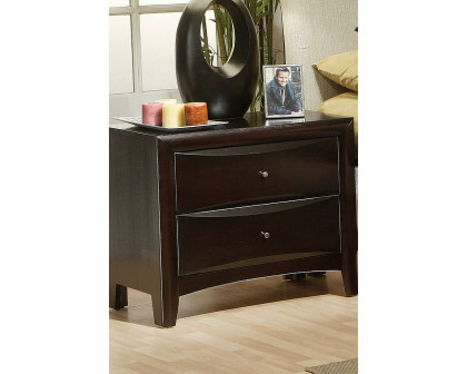 Coaster - Phoenix 2-Drawer Nightstand in Deep Cappuccino